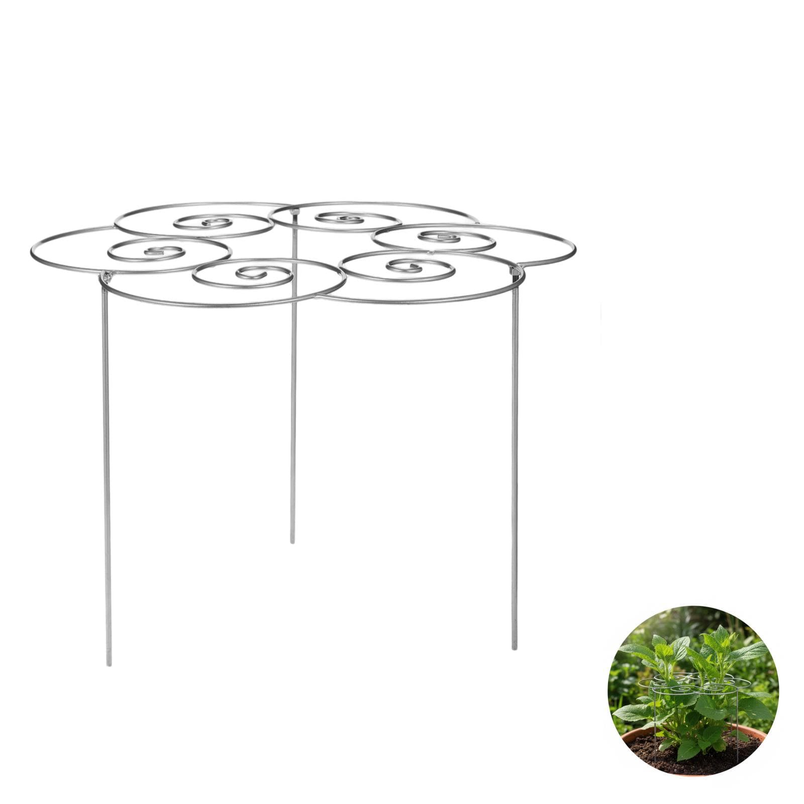 云形螺旋金属植物支撑架