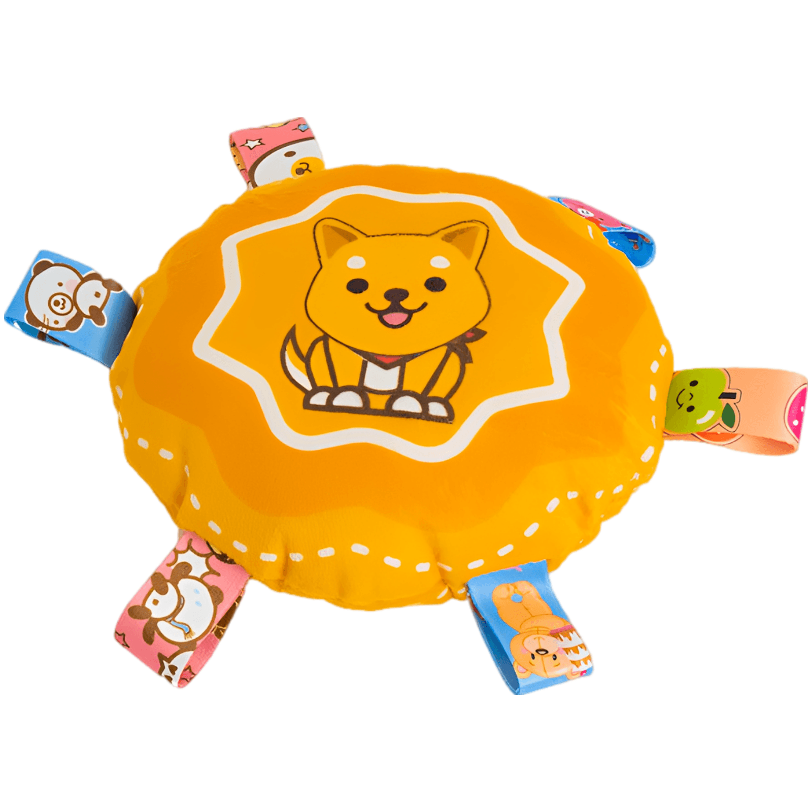 萌犬趣味飞盘毛绒玩具