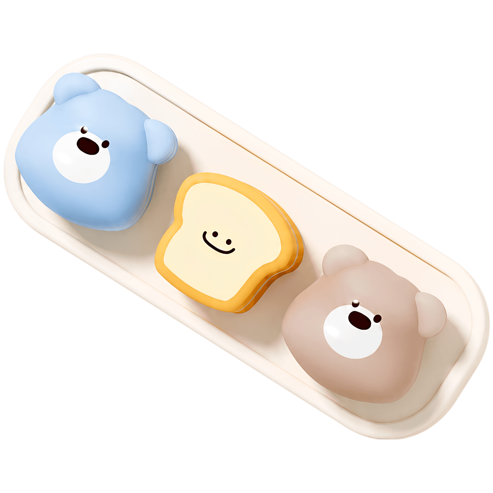卡通小熊吐司桌面理线器